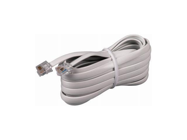 CONECT IT, 20-015WH, White, 15' Modular Line Phone Cord