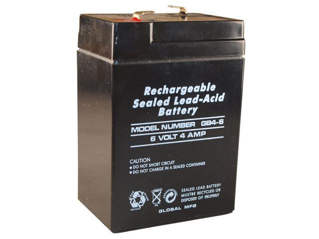 UPC 018588235882 product image for GLOBAL MFG, GB4-6, 6 Volt 4 Amps Rechargeable Sealed Lead Acid Battery | upcitemdb.com
