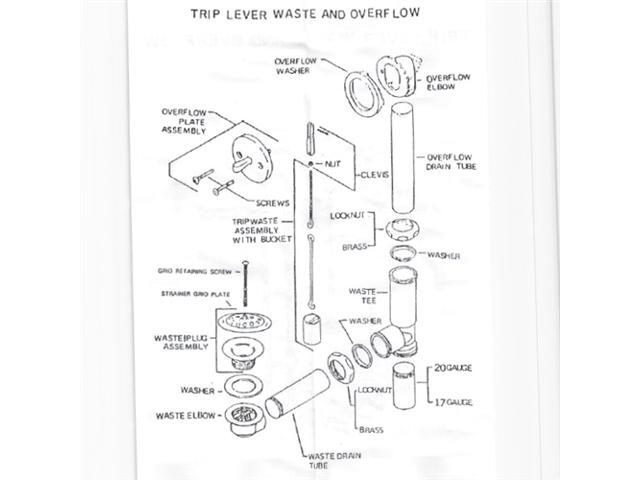 Wal Rich 1404002 1-1/2' Gerber Style Trip Waste Overflow 17GA
