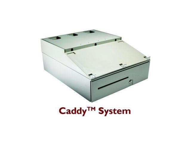 POS INT SYS, BLACK CASH DRAWER RISER & TRAY W/MEDIA SLOT 320M