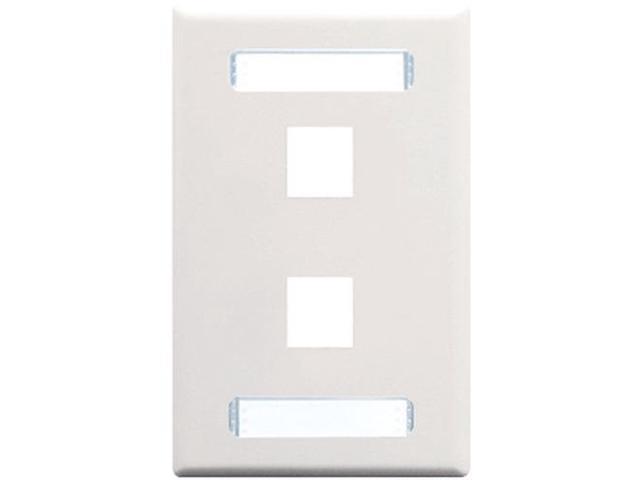 Photos - Chandelier / Lamp ICC FACEPLATE- ID- 1-GANG- 2-PORT- WHITE IC107S02WH 