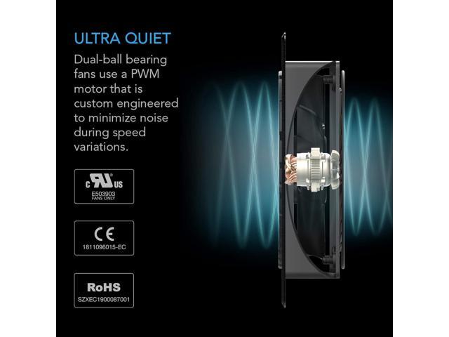 AC Infinity AIRPLATE T3, Quiet Cooling Fan System 6' with Thermostat Control, for Home Theater AV Cabinets