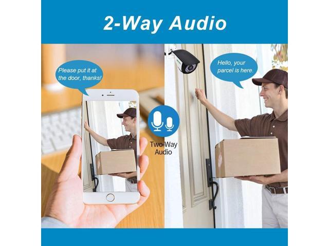 SV3C WiFi Camera Outdoor, 1080P ONVIF Conformance Two-Way Audio Security Camera, Motion Detection IP Cameras, Night Vision Surveillance Alarm Cam...