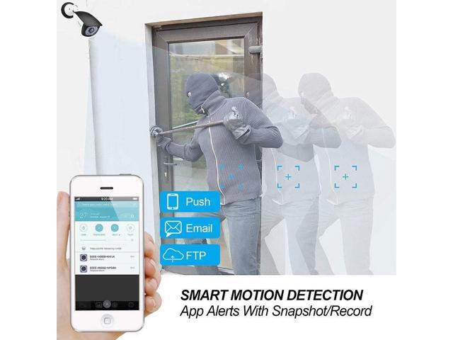 SV3C WiFi Camera Outdoor, 1080P ONVIF Conformance Two-Way Audio Security Camera, Motion Detection IP Cameras, Night Vision Surveillance Alarm Cam...