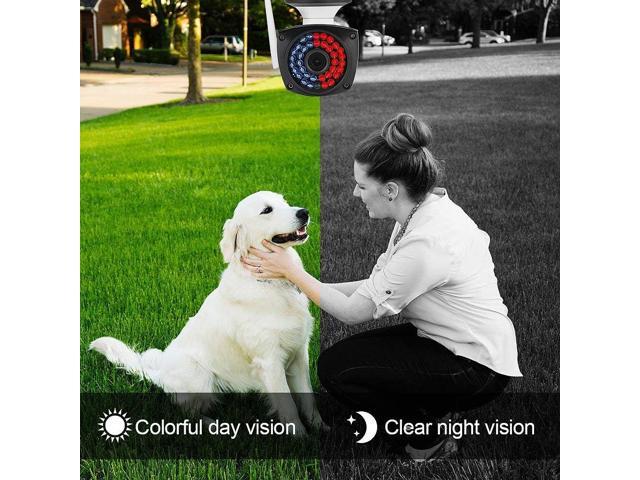 SV3C WiFi Security Cameras Outdoor, 2 Pack 1080P Two-Way Audio Exterior IP Camera, Outside Surveillance Cam Supports Motion Detection, ONVIF...