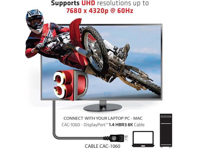 Club3D CAC-1060 VESA Certified DisplayPort to DisplayPort 1.4/Hbr3 M/M Cable DP 1.4 8K 60Hz 3m- 9.84ft