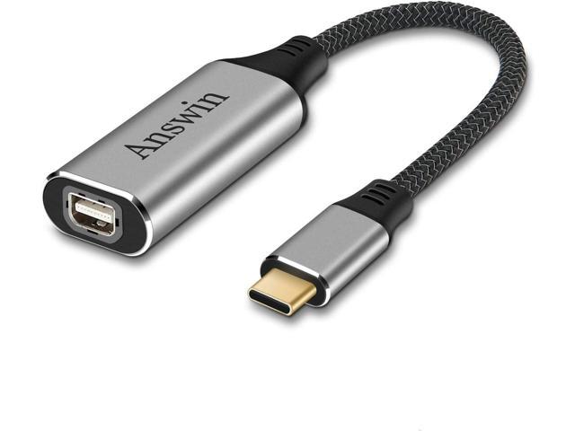 USB C to Mini Displayport (4K@60Hz), A USB-C / Thunderbolt 3 to Mini Displayport Adapter for New iPad Pro, MacBook Pro 2016-2020, Galaxy S20 and.