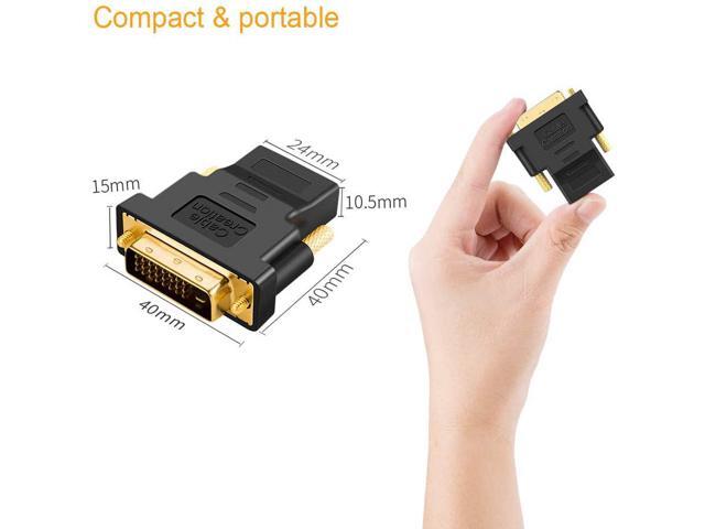 DVI to HDMI Adapter, CableCreation 3-Pack Bi-Directional DVI-D(24+1) Male to HDMI Female Converter,HDMI to DVI Adapter,Support 1080P 3D for...