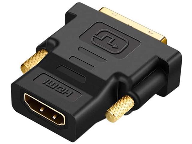 CableCreation DVI to HDMI Adapter, Bi-Directional DVI Male to HDMI Female Converter, Support 1080P, 3D for PS5,PS4,TV Box,Blu-ray,Projector,HDTV