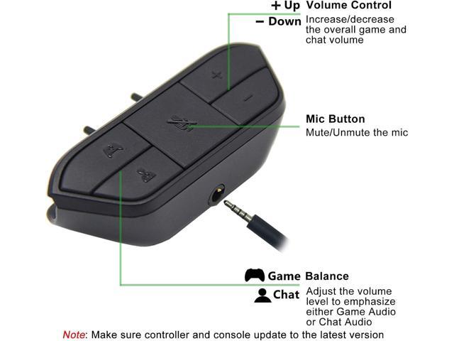Stereo Headset Adapter for Xbox One & Xbox Series X S Controller - Adjust Audio Balance (Game Sound & Voice Chat), Volume, Mic Directly