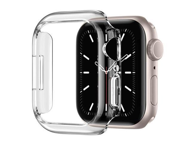 IC ICLVOER For Apple Watch Series 7 41/45MM PC Protector Hard Bumper Shockproof Case Cover 45mm Clear
