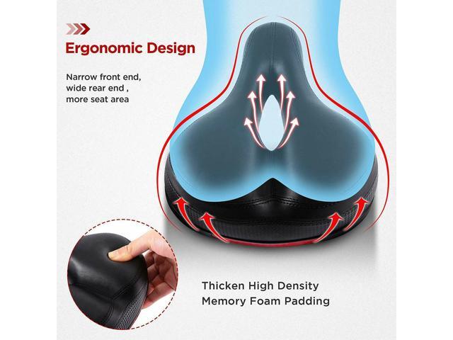 IC ICLOVER Comfort Wide Big Bum Soft Gel Cruiser Bike Saddle Bicycle Seat Air Cushion Pad