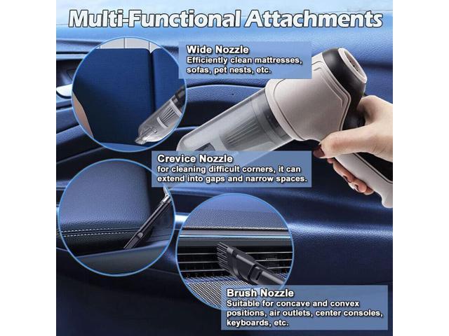 9000Pa 3in1 Wireless Car Vacuum Cleaner Handheld Strong Suction Mini Cleaner