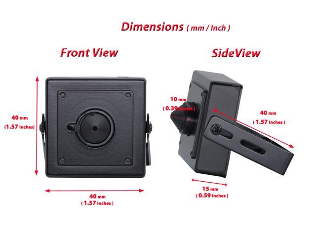 Evertech 1080p HD 4in1 AHD TVI CVI, ANALOG Indoor Hidden Camera with Pinhole Lens
