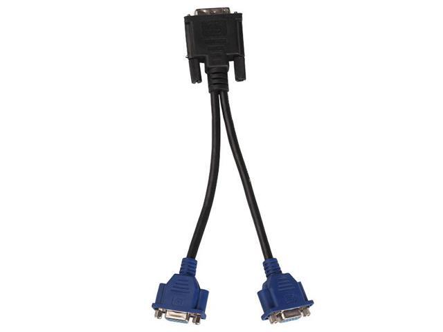 DVI-I DVI-Male To 2 VGA Female Monitor Video Splitter adapter Cable