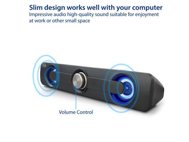 GamesterGear SY-SPK20234 2.0 Sound Bar Speaker - 5 W RMS - Under Monitor - Desktop - 100 Hz to 20 kHz - USB - image 4