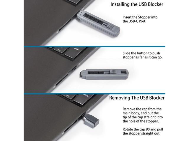 SYBA Multimedia 6 Piece USB-C Type-C Port Blocker with Removal Tool - image 2