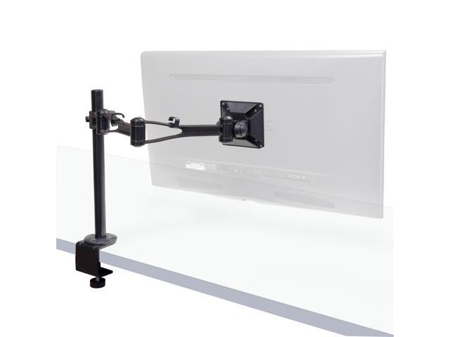 Premium Aluminum Single Monitor Stand, Swivel VESA Mount with C Clamp for Computer Screens SY-MST66002