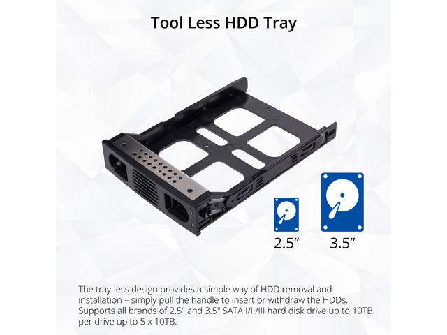 Syba SY-ENC50119 8 Bay 2.5' and 3.5' SATA Hard Drive External USB 3.0 Hard Drive Enclosure
