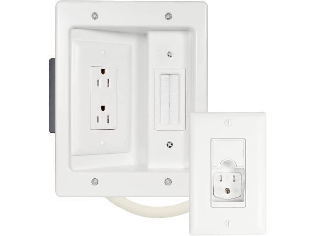 Sanus SA-IWP1-W1 In-Wall TV Power and Cable Management Kit (White)