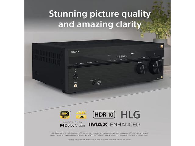 Sony - STR-AN1000 7.2 Channel Dolby Atmos & Dolby Vision 8K HDR Network A/V Receiver - Black - image 2