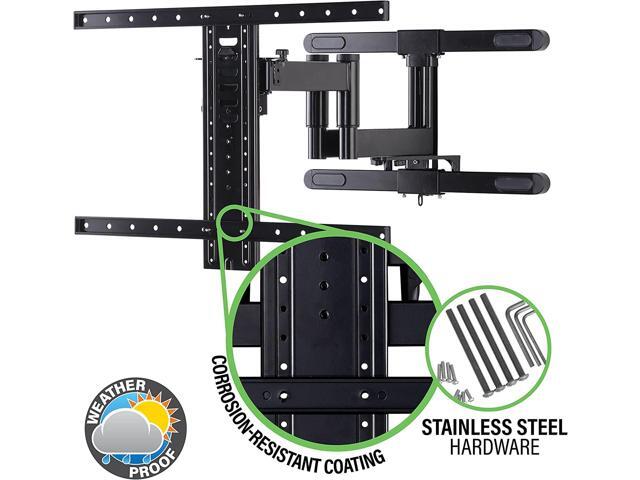 Sanus - Premium Outdoor Full-Motion Mount for TVs 40"-85" - Black - image 3