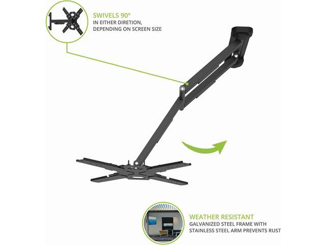 Kanto PS400SG Full Motion Outdoor TV Mount for 30'-70' TVs - Black (2023)