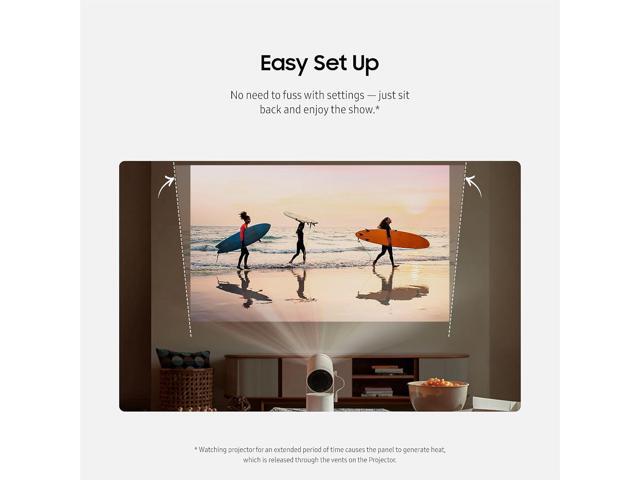 Samsung - The Freestyle 2nd Gen with Gaming Hub FHD HDR Smart Portable Projector - White - image 5