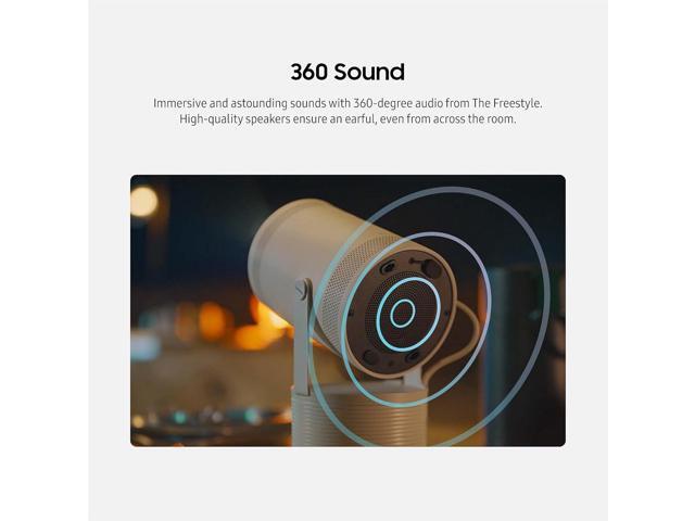 Samsung - The Freestyle 2nd Gen with Gaming Hub FHD HDR Smart Portable Projector - White - image 8