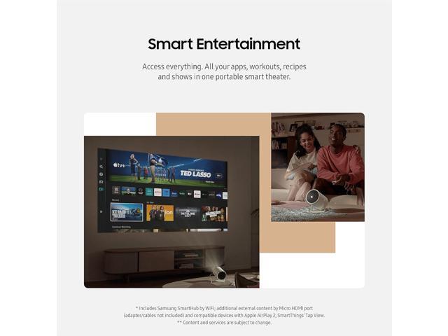 Samsung - The Freestyle 2nd Gen with Gaming Hub FHD HDR Smart Portable Projector - White - image 6