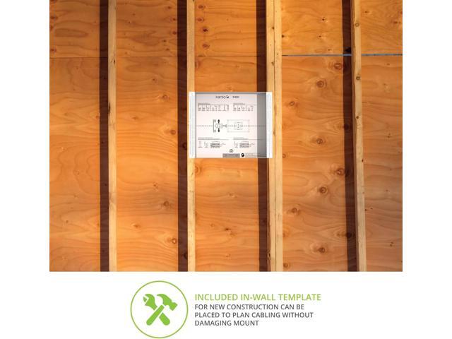 Kanto R400 Recessed in-Wall Full Motion Articulating TV Mount for 35 - 65 TVs | 300x300 VESA No Gap Flush Install | 0.3 Profile 400x400 VESA | Swivel and Tilt Capable | Cable Management Clips - image 5