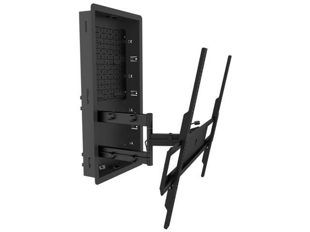 Kanto R600 Recessed in-wall Articulating TV Mount for 65 - 90 TVs | Fits Large TV Breakout Boxes & Other Gear | Accessory Plate with Space for Full Size AV Gear | Install Between 16 Studs - image 2