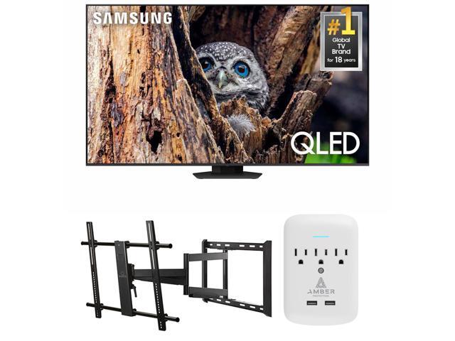 Samsung QN85Q80DDFXZA 85 Inch QLED 4K Smart TV with a Walts TV Large/Extra Large Full Motion Mount for 43'-90' Compatible TVs and Amber Protection...