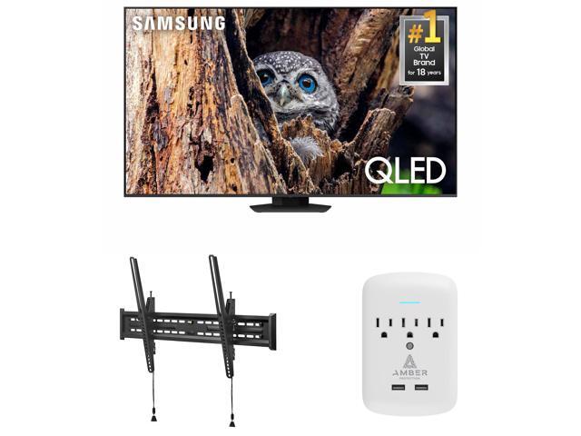 Samsung QN85Q80DDFXZA 85 Inch QLED 4K Smart TV with a Walts TV TILT-MOUNT-43-90 Large/XL Tilt Mount for 43'-98' Compatible TVs and Amber Protection...