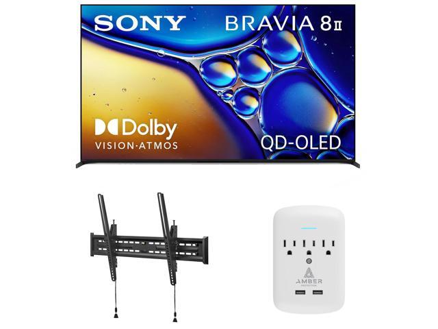 Sony K55XR80M2 55 Inch Bravia 8 QD-OLED 4K HDR Google TV with a Walts TILT-MOUNT-43-90 Large/XL Tilt Mount for 43'-98' TVs and Amber Protection...