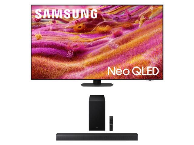 Samsung QN85QN90FAFXZA 85 Inch Neo QLED 4K QN90F Vision AI Smart TV with a Samsung HW-B630F B-Series Soundbar 3.1 Ch and Subwoofer with Dolby Audio.