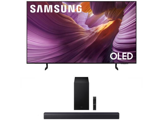 Samsung QN55S85FAFXZA 55 Inch OLED HDR 4K Smart TV with a Samsung HW-B550F B-Series Soundbar 2.1 Ch and Subwoofer (2025)