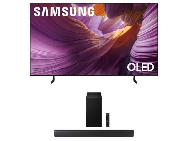 Samsung QN55S85FAFXZA 55 Inch OLED HDR 4K Smart TV with a Samsung HW-B630F B-Series Soundbar 3.1 Ch and Subwoofer with Dolby Audio (2025)