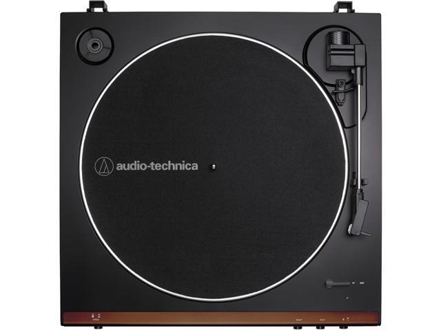 Audio-Technica AT-LP60X-BW Fully Automatic 2-Speed Belt-Drive Turntable with Audio Technica AT-SP3X Powered Bookshelf Speakers (2018)