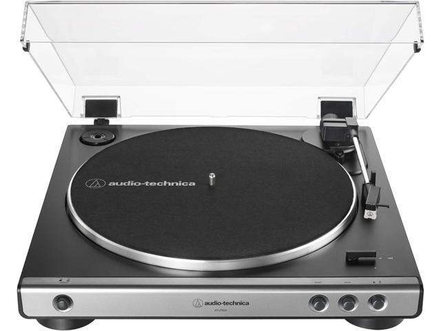 Audio-Technica AT-LP60X-GM Fully Automatic 2-Speed Belt-Drive Turntable with Audio Technica AT-SP3X Powered Bookshelf Speakers (2018)