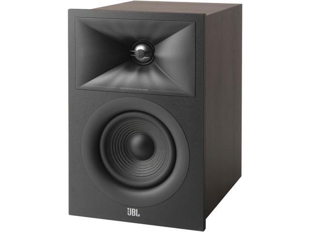 JBL STAGE-240B-BLK 2-Way 4.5' Bookshelf Loudspeakers with STAGE-FS-BLK Floorstands (2025)
