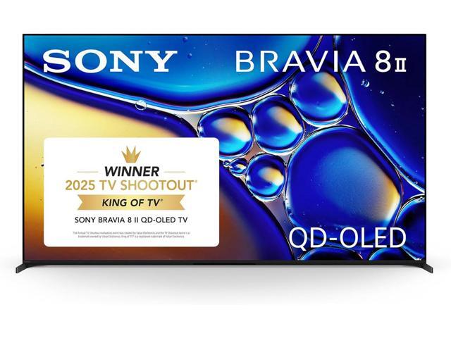 Sony K55XR80M2 55 Inch Bravia 8 QD-OLED 4K HDR Google TV with an Austere 5S-PS4-US1 4-Outlet Power (2025)