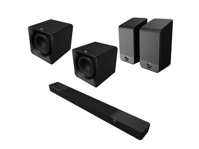 Klipsch FLEXUS-200-SOUNDBAR 3.1.2 Sound System Soundbar with 2 Klipsch FLEXUS-20-SUB Compact Wireless 12 Subwoofers and Klipsch FLEXUS-200-SURROUND...