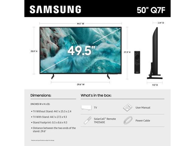 Samsung QN50Q7FAAFXZA 50 Inch QLED Q7F 4K Vision AI Smart TV with a 3 Year Amber Protection Plan (2025)