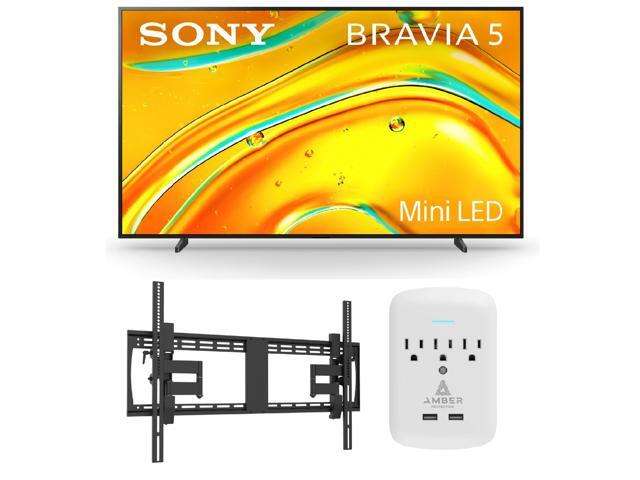Sony K98XR50 98 Inch Bravia Mini LED 4K HDR Google TV with a Walts XXL-TILT-EXTENSION Tilting Mount and Amber Protection 3-OUTLET-SURGE Surge...