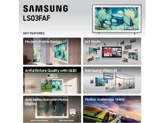Samsung - 65” Class LS03FA The Frame Series QLED 4K UHD Art Mode SamsungVision AI Smart TV w/ Wall Mount (2025) - image 12