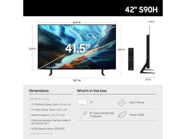 Samsung - 42" Class S90H OLED 4K UHD SmartVision AI Smart Tizen TV (2026) - image 3