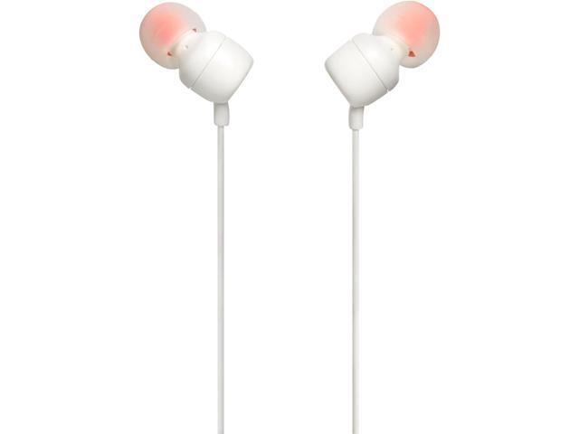 JBL TUNE 110 WHITE In-Ear Tangle-Free Wired Headphones (White)