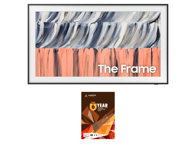 Samsung QN55LS03HEFXZA 55' The Frame QLED 4K Smart Tizen TV with Vision AI with 6 Year Amber Protection Plan (2026)