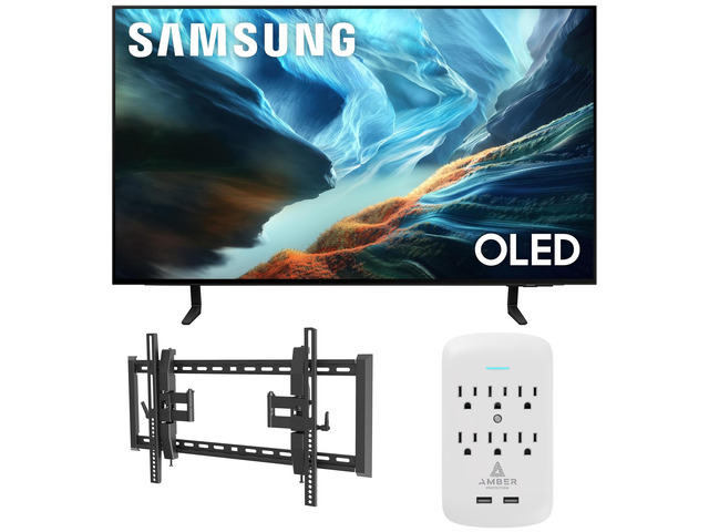 Samsung QN42S90HAEXZA 42' S90H Series OLED 4K UHD Smart Vision AI TV with a Walts TILT-EXTENSION-37-90 Tilt Mount and Amber Protection...